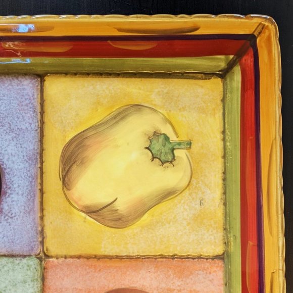 Beautiful Terra Toscana Tuscany Clay Art Ceramic Serving Platter - Picture 4 of 7